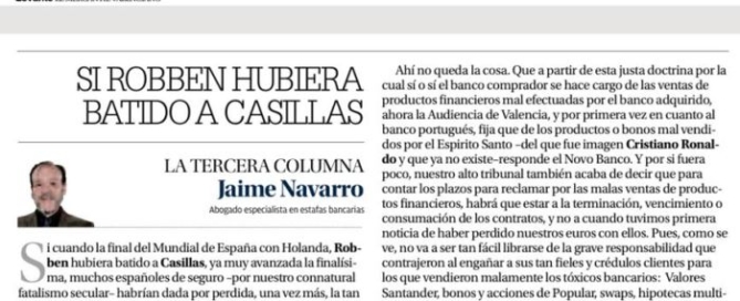 La tercera columna de Jaime Navarro